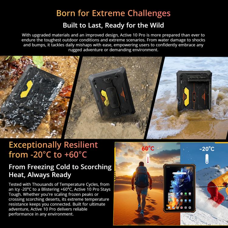 Blackview Active 10 Pro 5G Rugged Tablet, 12GB+512GB, 10.95 inch Android 14 Dimensity 7300 Octa Core, Global Version with Google Play