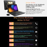 Blackview Active 10 Pro 5G Rugged Tablet, 12GB+512GB, 10.95 inch Android 14 Dimensity 7300 Octa Core, Global Version with Google Play