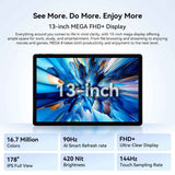 Blackview MEGA 8 Tablet PC, 12GB+256GB, 13 inch Android 15 Unisoc Tiger T620 Octa Core, Network: 4G, Global Version with Google Play