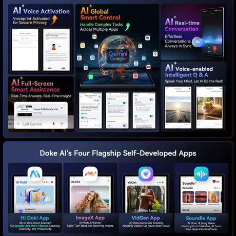 Blackview MEGA 8 Tablet PC, 12GB+256GB, 13 inch Android 15 Unisoc Tiger T620 Octa Core, Network: 4G, Global Version with Google Play