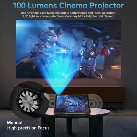 Unihertz 8849 Tank Pad E Rugged Tablet PC & Projector, 12GB+512GB, 10.95 inch Android 14 MT6789 Octa Core 4G Network, EU Plug