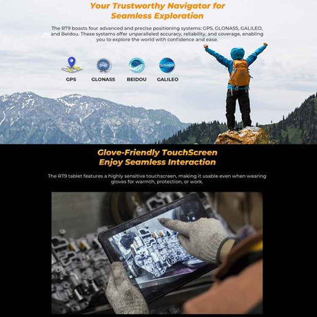 OUKITEL RT9 4G Network IP68/IP69K Rugged Tablet, 6GB+256GB, 11 inch Android 14 Unisoc T606 Octa-Core Support Dual SIM, EU Plug