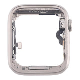 Reemplazo de bisel para Apple Watch Series 5 (40 mm, LTE), marco central de acero inoxidable con cable flexible para corona