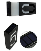 0.36W Solar Powered Wall Mount Lights with Solar Panel for House Number and Porch