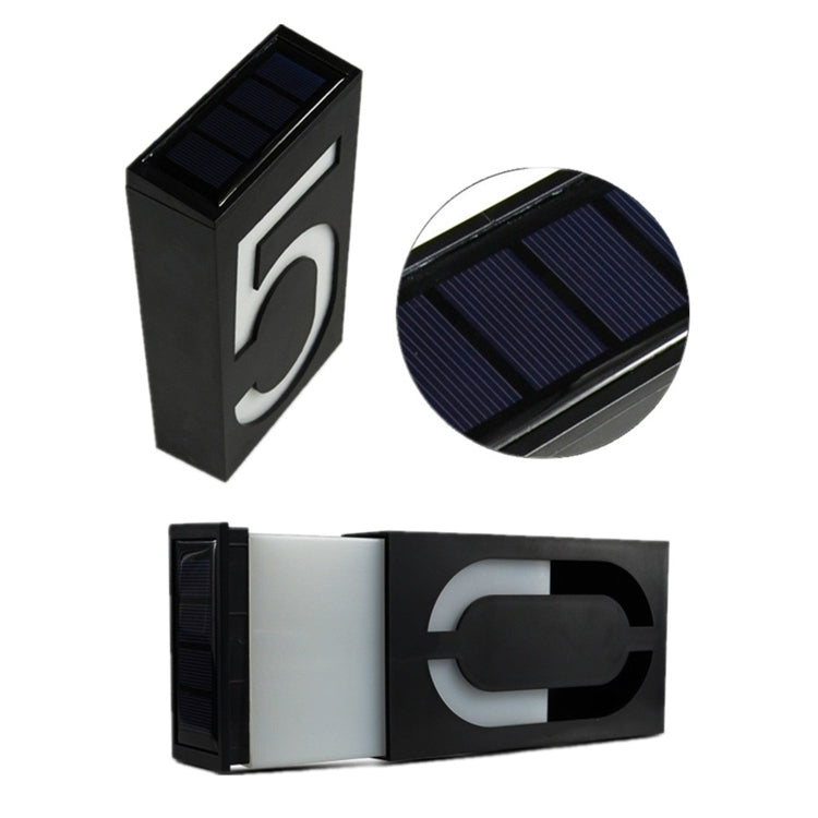 0.36W Solar Powered Wall Mount 6 LEDs Lighting Doorplate Lamp House Number Porch Lights with Solar Pannel(1), -1.0, -2.0, -3.0, -4.0, -5.0, -6.0, -7.0, -8.0, -9.0, 0.0