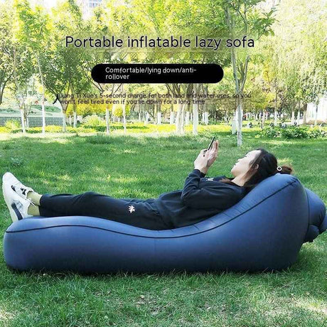 Camping Sofa Inflatable Sofa Portable Air Bed Outdoor Airbed Casual Beach Recliner Floatation Bed