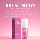 Rio Sundays Hair and Body Perfume Spray - Vanilla & Berry Notes, Rich Amber Scent, 100ml