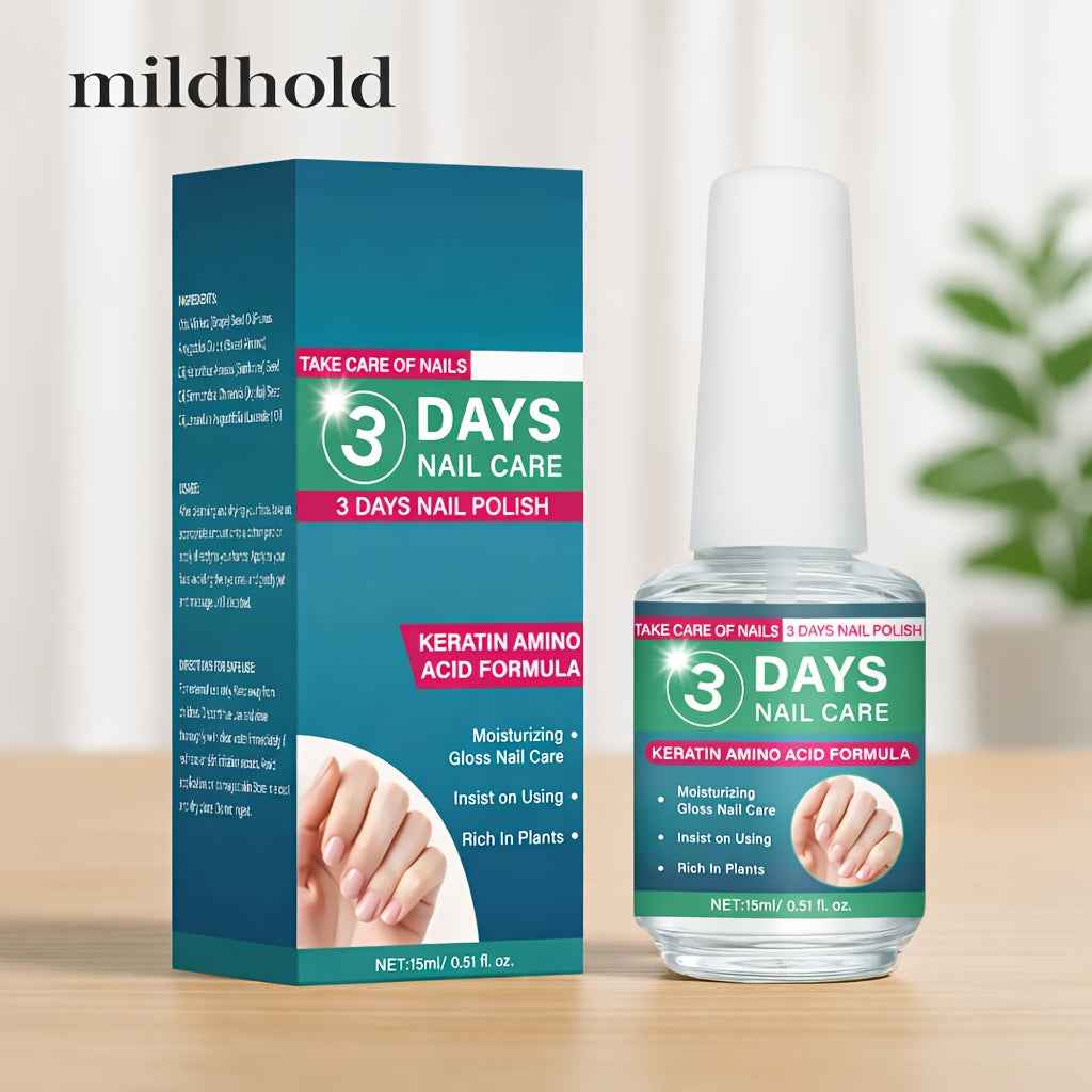 3-Day Nail Care Oil - Lightweight Fast-Absorbing Water-Like Serum Texture for Continuous Nail Health Maintenance