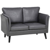 Two-Seater Leathaire Sofa - Grey