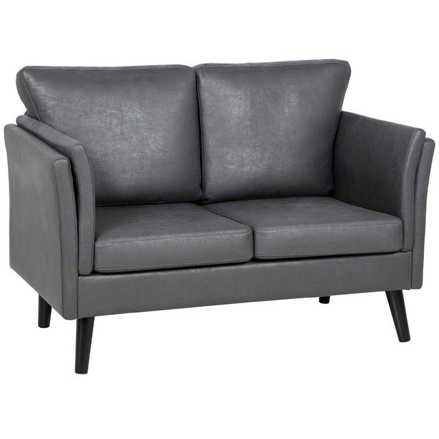 Two-Seater Leathaire Sofa - Grey