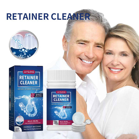 Jaysuing Denture Cleaning Tablets – Deep Cleaning Tablets for Stain Removal and Fresh Breath