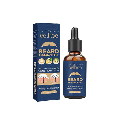 EELHOE Beard Treatment Oil Strong Mustache Root Moisturizing and Shining Men's Beard Nourishing Dense Hair Essence Oil