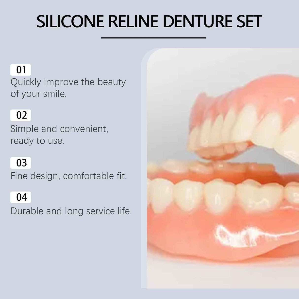 Oralhoe Teeth Modification Denture Set Enhance Smile Aesthetic Comfortable Material Complete Denture Set