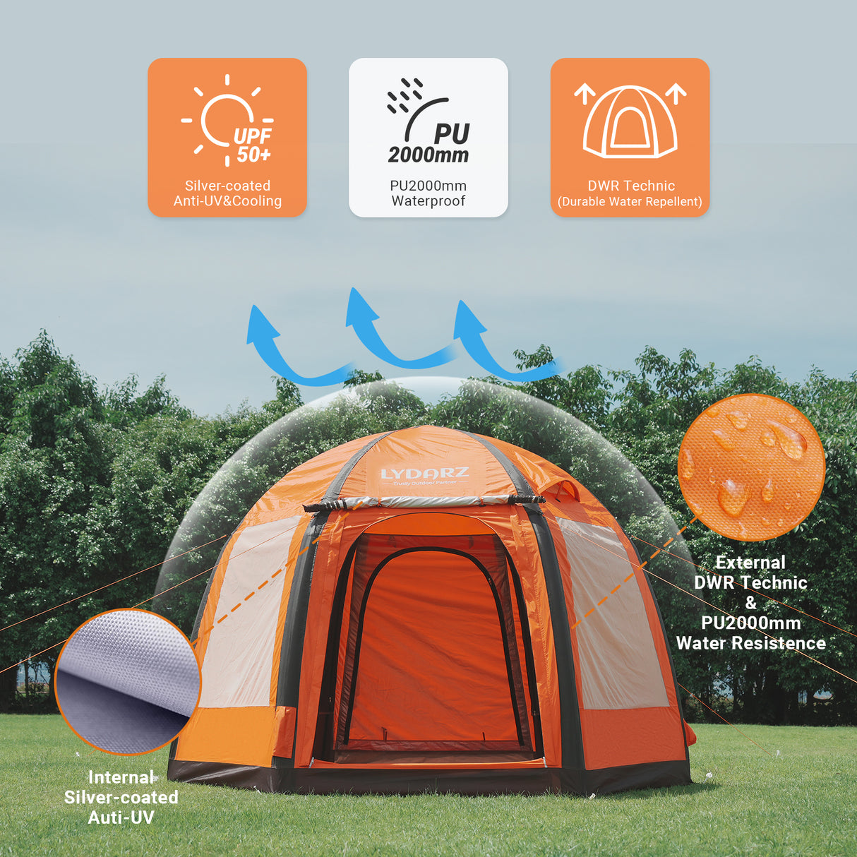 LYDARZ Winter Camping Set: Inflatable Tent, Mattress & Sleeping Bag