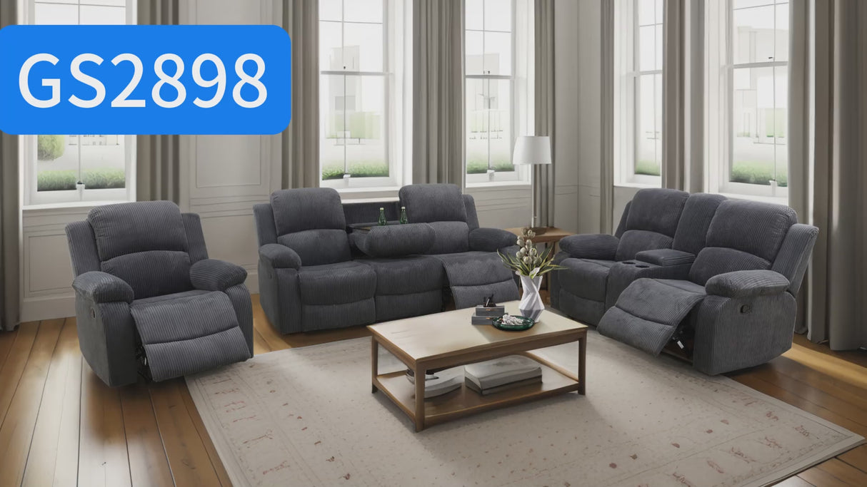 [US warehouse] LYDARZ Multifunctional Corduroy Recliner Chair - 115°-160° Adjustable, Ergonomic & Heavy-Duty