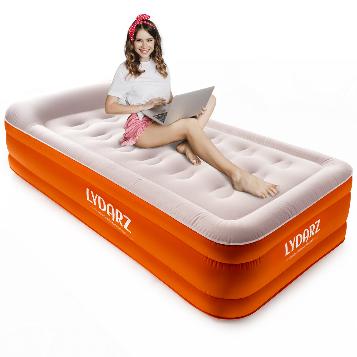 Colchón de aire individual LYDARZ para viajes y uso doméstico compacto y cómodo