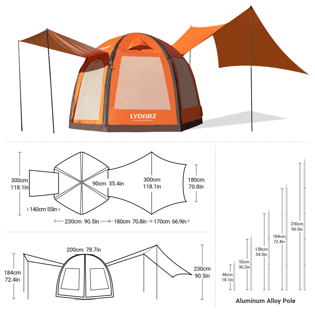 LYDARZ Vier Jahreszeiten Automatisches aufblasbares Zelt