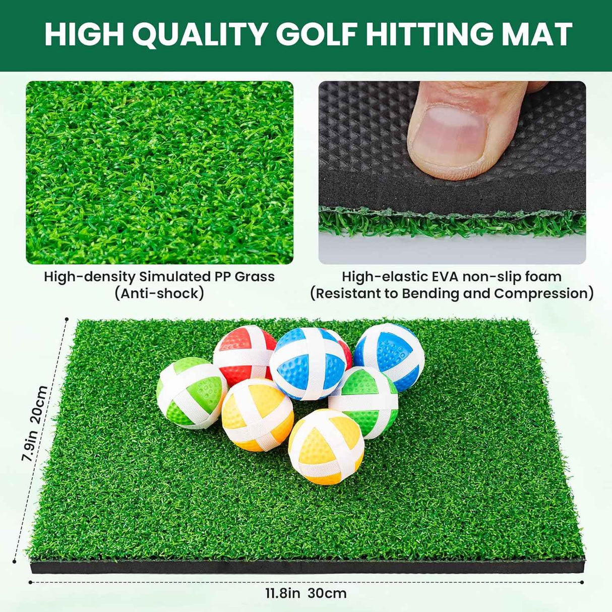 Battle Golf Game Set Chipping Game Practice Mat Games for Backyard Fun and Swing Training, Golf Hitting Mat Play for Golf Parties and Kids Family Activities Outdoor